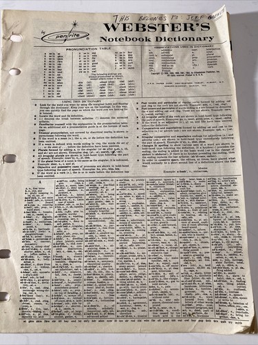 Vintage 1962 webster - vintage,